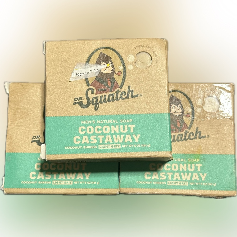 Dr. Squatch Coconut Castaway Soap 3 pack